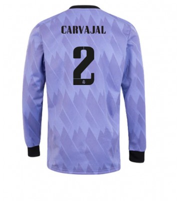 Real Madrid Daniel Carvajal #2 Bortedrakt 2022-23 Langermet